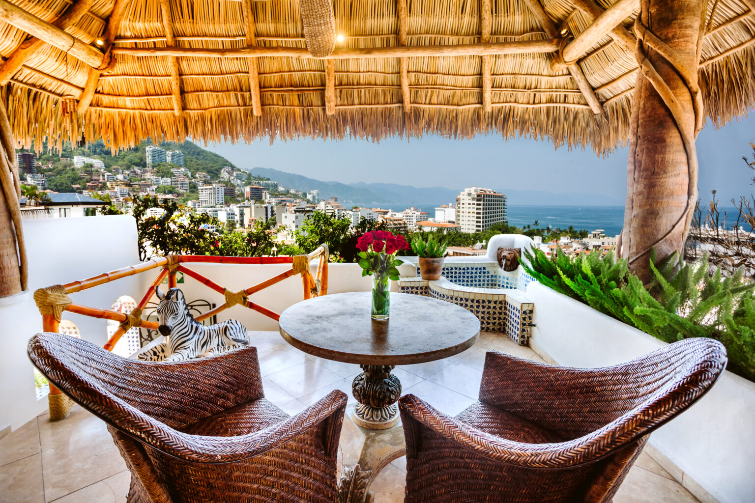 Celestial Suite's private balcony with beautiful view of Banderas Bay