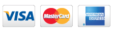 Visa, Mastercard and American Express Accepted Logos