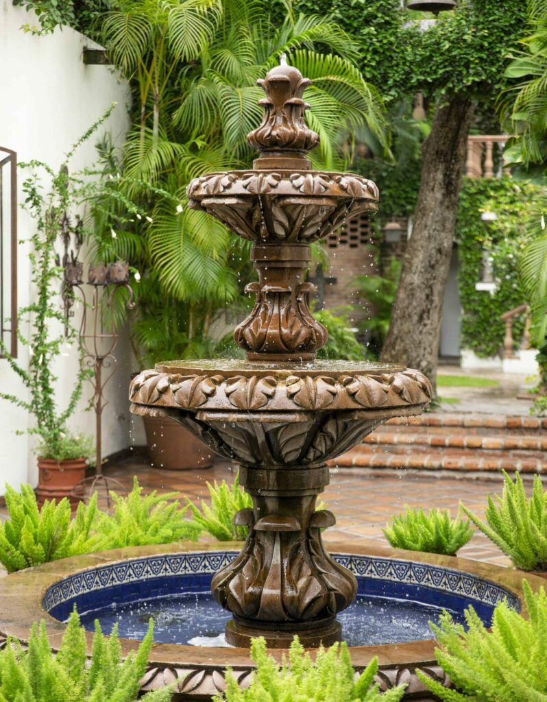 Hacienda San Angel Courtyard Fountain.